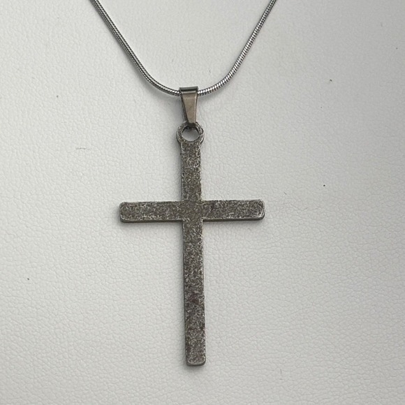 NEW Holy Water Cross Raw Steel 17" River Jordan‎ Baptism Confirmation Unisex - Picture 2 of 5